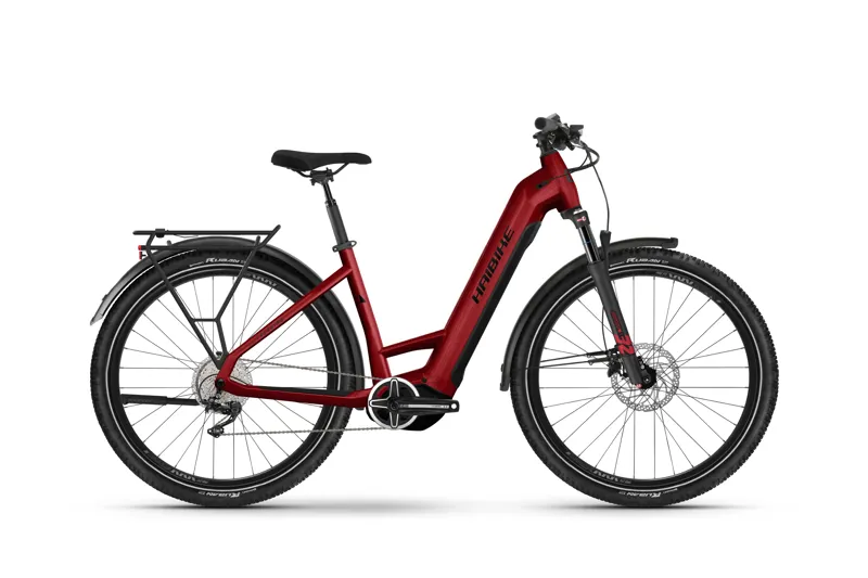Haibike Trekking 5 Low Step Electric Hybrid Bike Dynamite Red